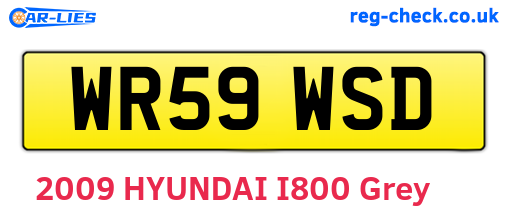WR59WSD are the vehicle registration plates.