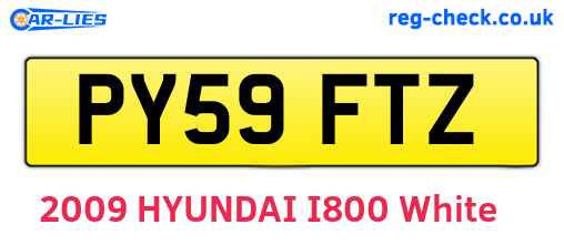 PY59FTZ are the vehicle registration plates.