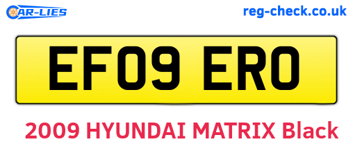 EF09ERO are the vehicle registration plates.