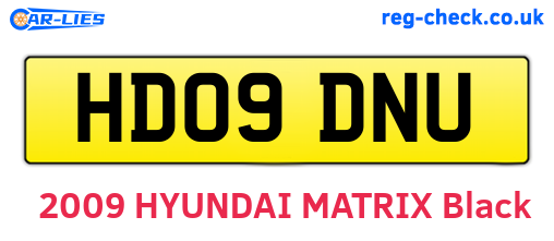 HD09DNU are the vehicle registration plates.