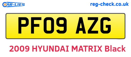 PF09AZG are the vehicle registration plates.
