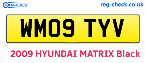WM09TYV are the vehicle registration plates.