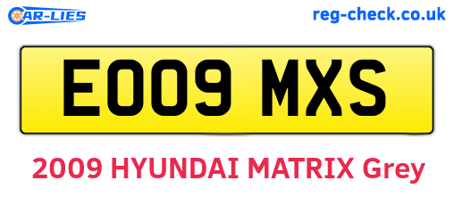EO09MXS are the vehicle registration plates.