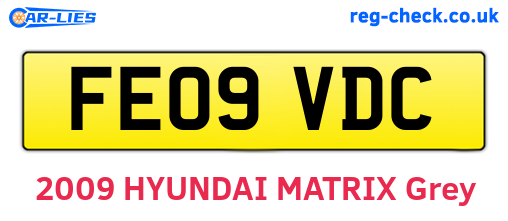 FE09VDC are the vehicle registration plates.