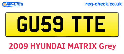 GU59TTE are the vehicle registration plates.