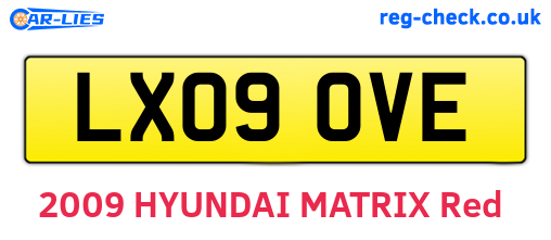 LX09OVE are the vehicle registration plates.