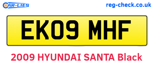 EK09MHF are the vehicle registration plates.