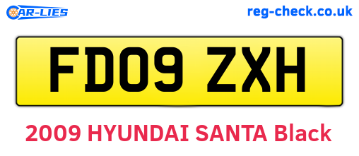 FD09ZXH are the vehicle registration plates.