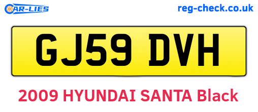 GJ59DVH are the vehicle registration plates.