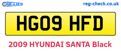 HG09HFD are the vehicle registration plates.