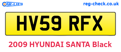 HV59RFX are the vehicle registration plates.