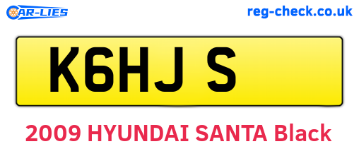 K6HJS are the vehicle registration plates.