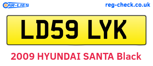 LD59LYK are the vehicle registration plates.