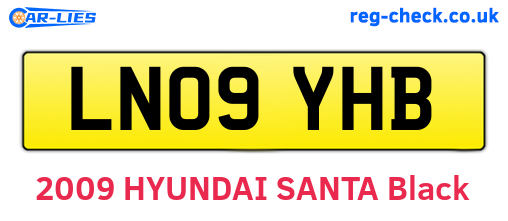 LN09YHB are the vehicle registration plates.