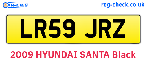 LR59JRZ are the vehicle registration plates.