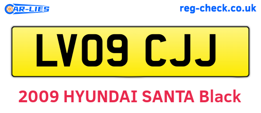 LV09CJJ are the vehicle registration plates.