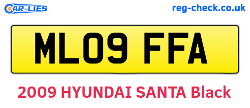ML09FFA are the vehicle registration plates.