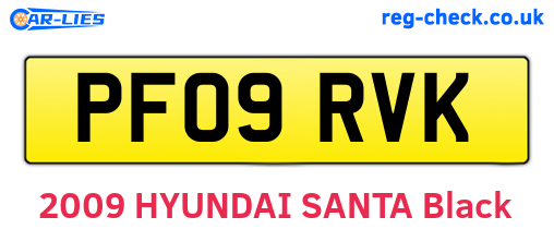 PF09RVK are the vehicle registration plates.