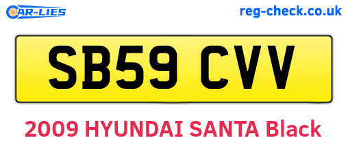 SB59CVV are the vehicle registration plates.