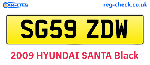 SG59ZDW are the vehicle registration plates.