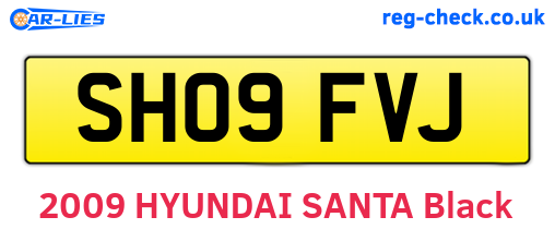 SH09FVJ are the vehicle registration plates.