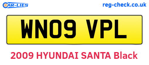 WN09VPL are the vehicle registration plates.