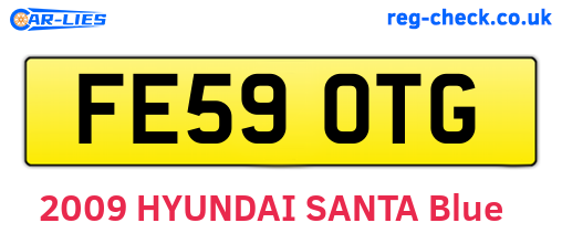 FE59OTG are the vehicle registration plates.