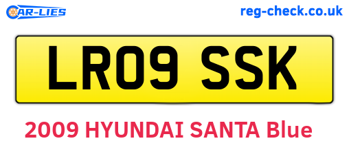 LR09SSK are the vehicle registration plates.