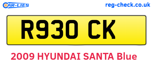 R93OCK are the vehicle registration plates.
