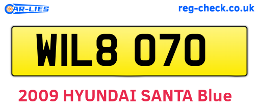 WIL8070 are the vehicle registration plates.