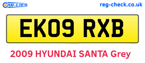 EK09RXB are the vehicle registration plates.