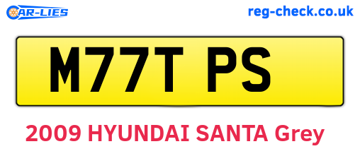 M77TPS are the vehicle registration plates.