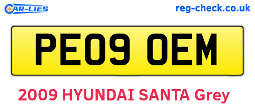 PE09OEM are the vehicle registration plates.