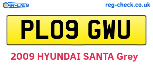 PL09GWU are the vehicle registration plates.