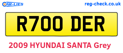 R700DER are the vehicle registration plates.