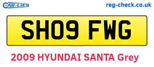 SH09FWG are the vehicle registration plates.