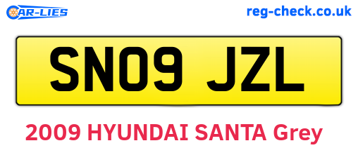 SN09JZL are the vehicle registration plates.