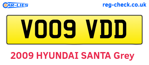 VO09VDD are the vehicle registration plates.