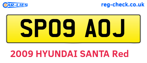 SP09AOJ are the vehicle registration plates.