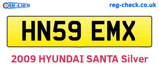 HN59EMX are the vehicle registration plates.