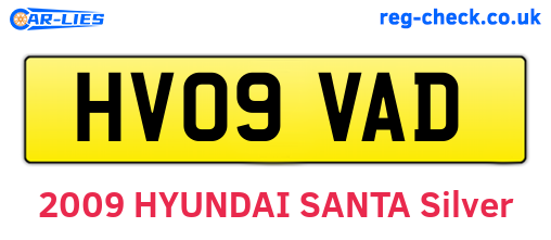 HV09VAD are the vehicle registration plates.