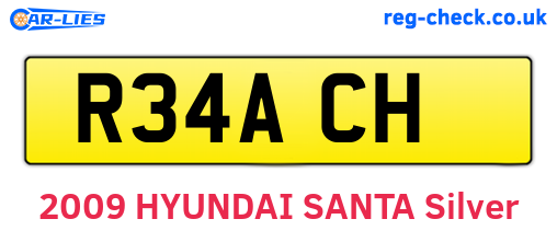 R34ACH are the vehicle registration plates.