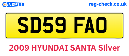 SD59FAO are the vehicle registration plates.