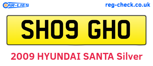 SH09GHO are the vehicle registration plates.