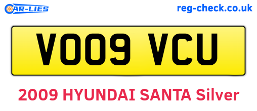 VO09VCU are the vehicle registration plates.