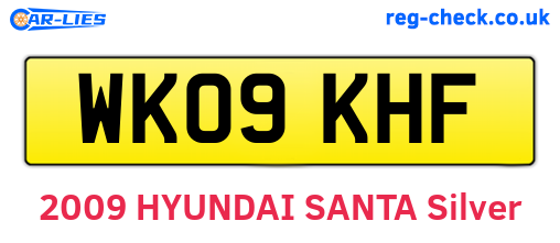 WK09KHF are the vehicle registration plates.