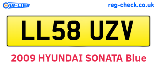 LL58UZV are the vehicle registration plates.