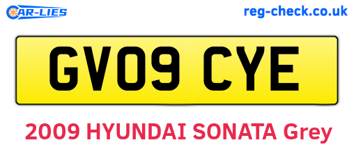 GV09CYE are the vehicle registration plates.
