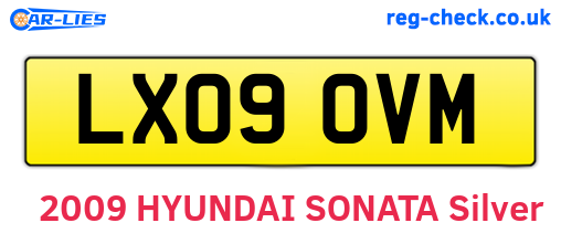 LX09OVM are the vehicle registration plates.