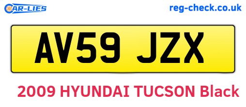 AV59JZX are the vehicle registration plates.